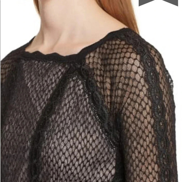 Free People Black Lace & Mesh Body-Con Dress - Picture 3 of 16